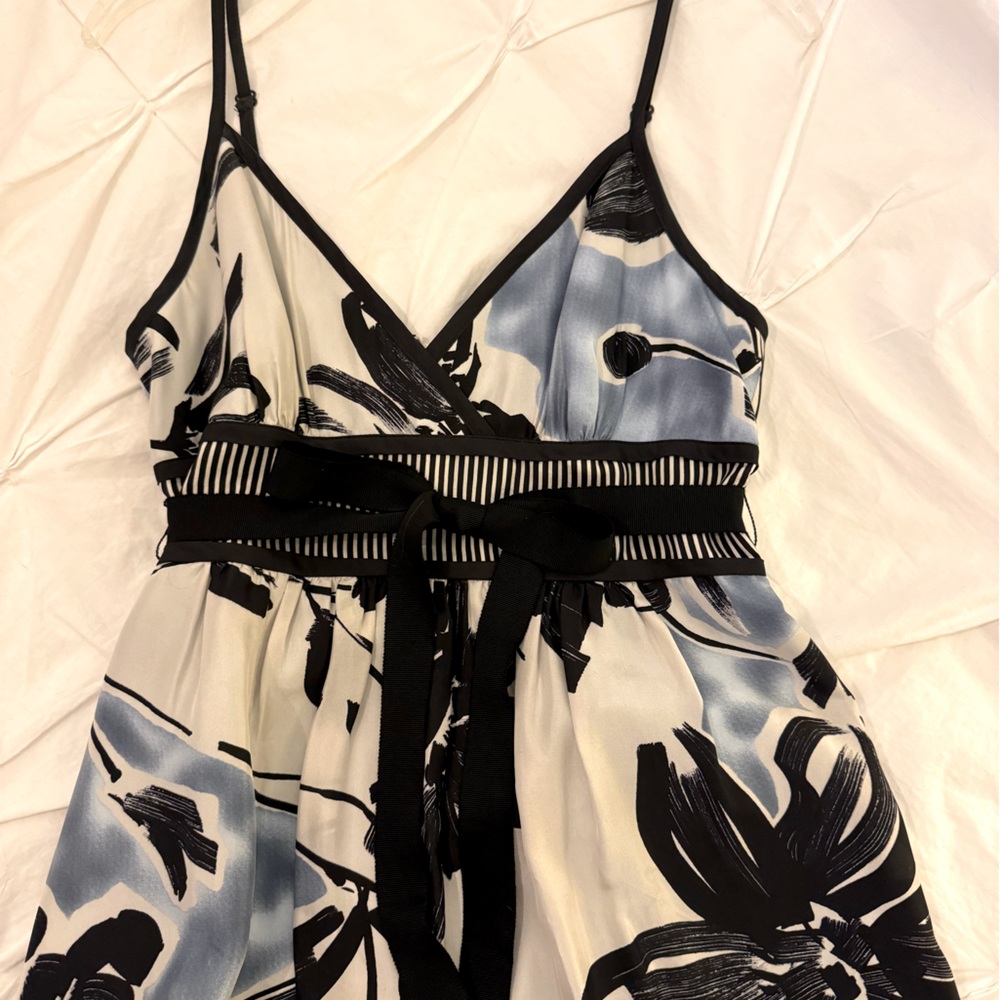 BCBG Floral Spaghetti Strap Maxi Dress